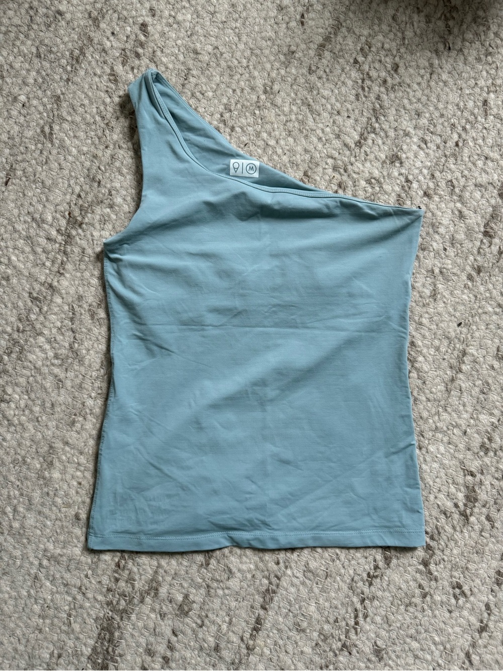 Outdoor Voices One Shoulder Teal Workout Studio Tank Size Medium
